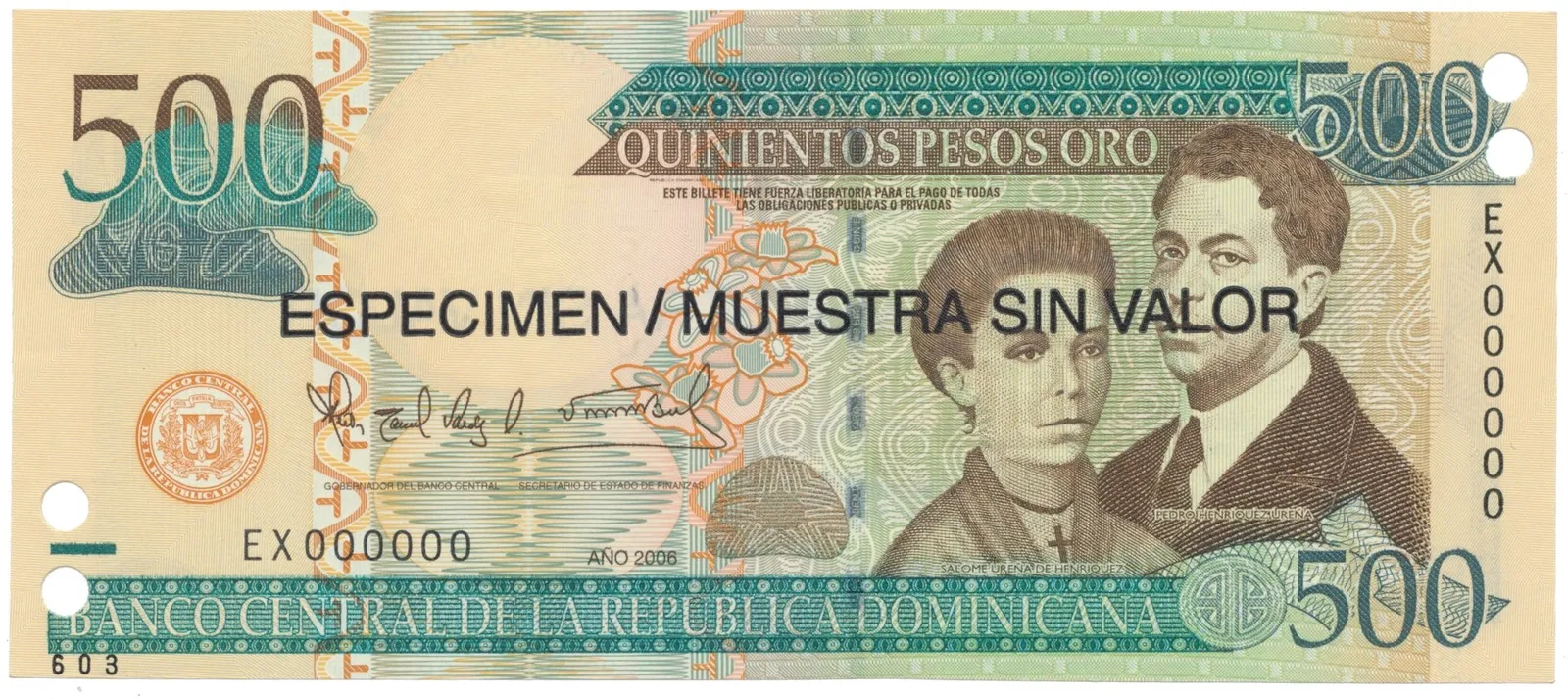 Dominikánská republika, 500 Pesos Oro 2006, P.179s1
