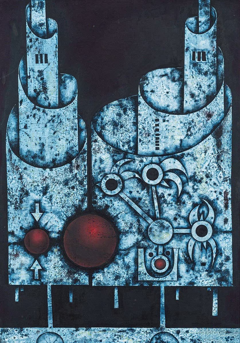Two heads of the designers of Tower IV