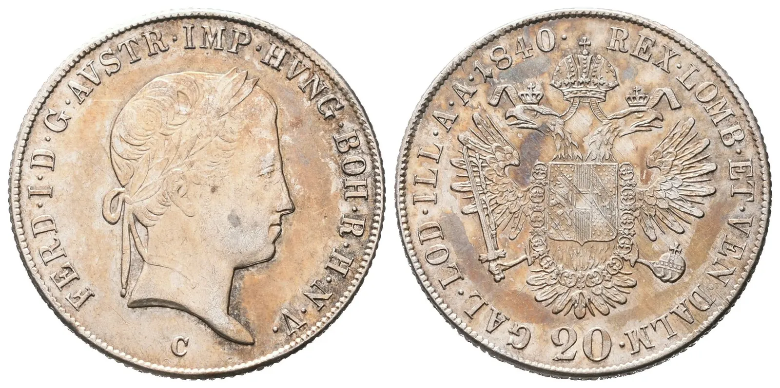 Ferdinand V., 20 Krejcar 1840 C, Praha