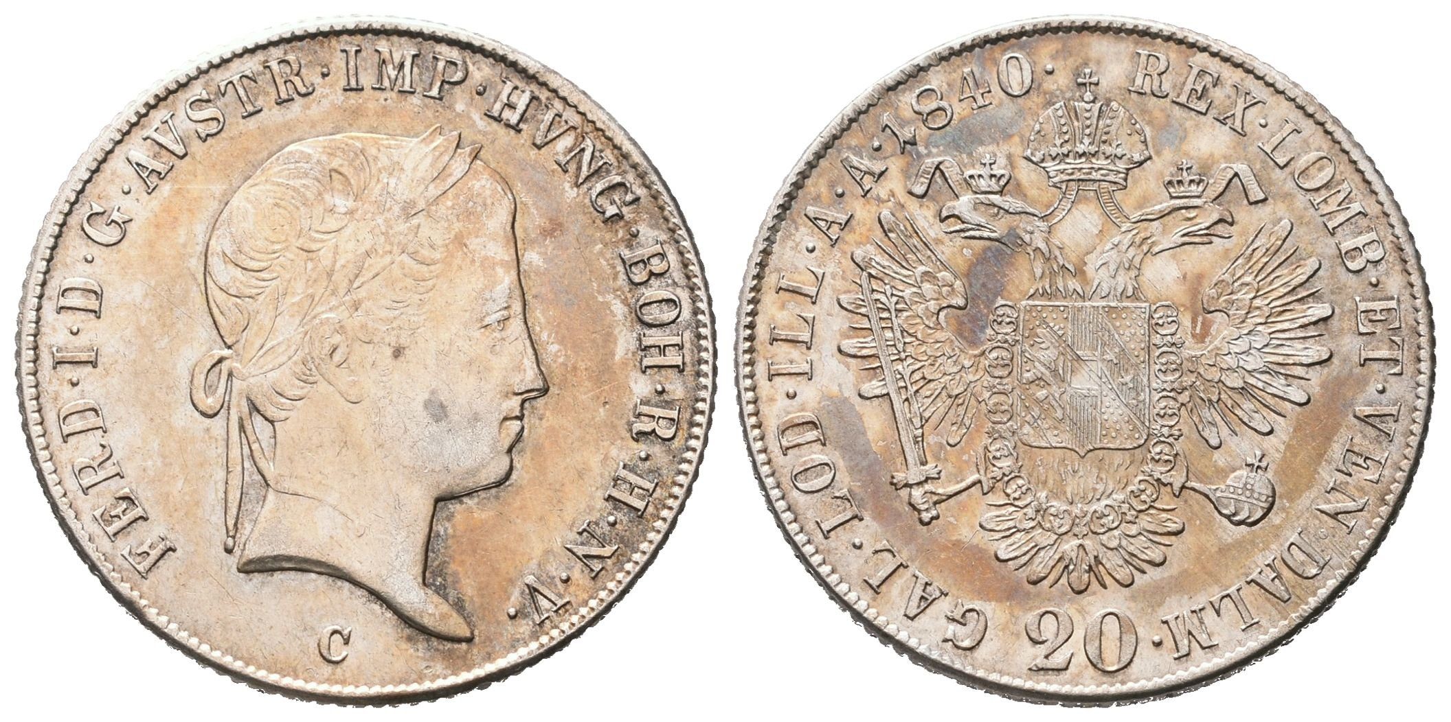 Ferdinand V., 20 Krejcar 1840 C, Praha