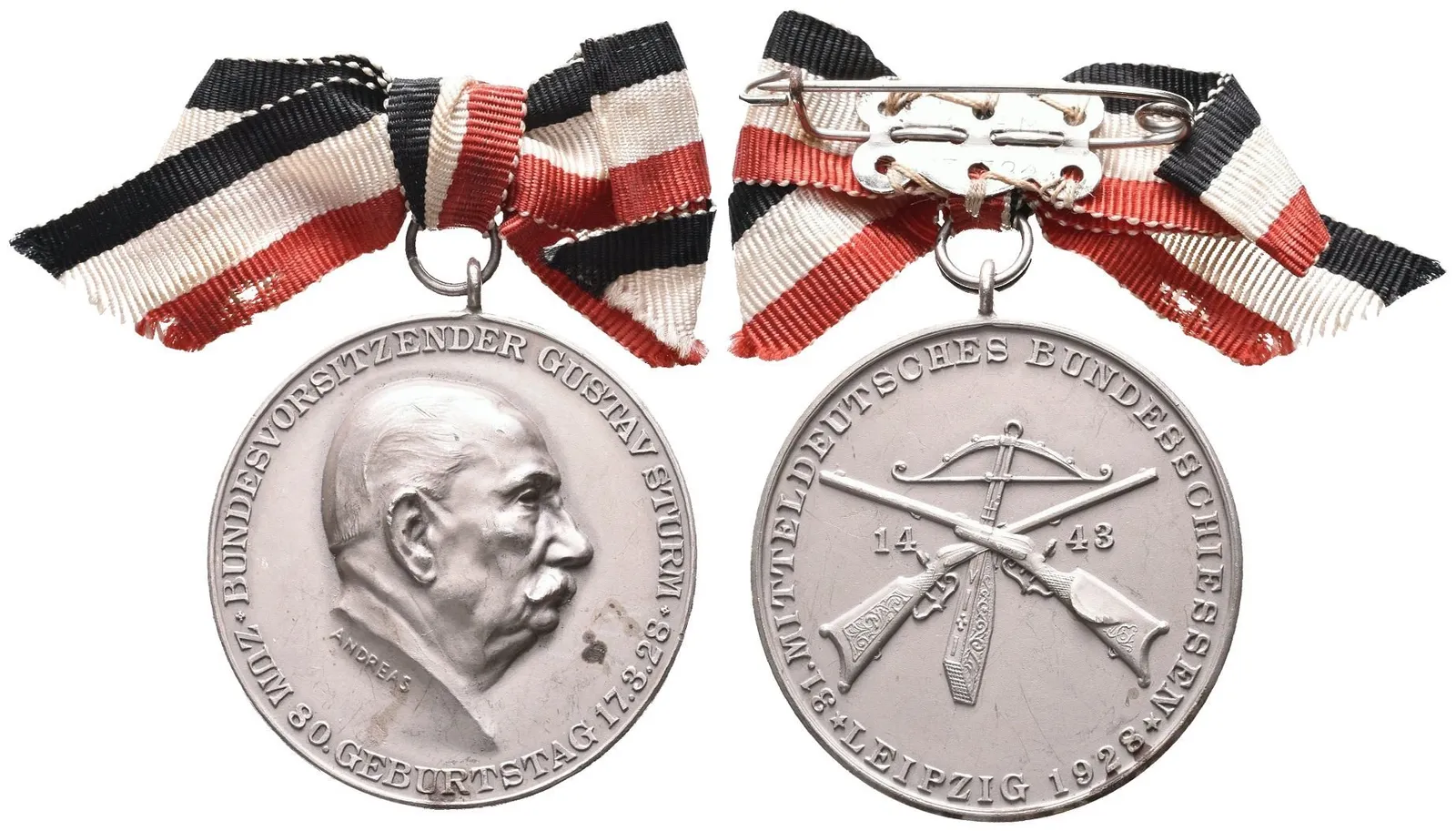 AR Medaile 1928 (Andreas) - 31. Středoněmecké spolkové střelby v Lipsku a k — 1