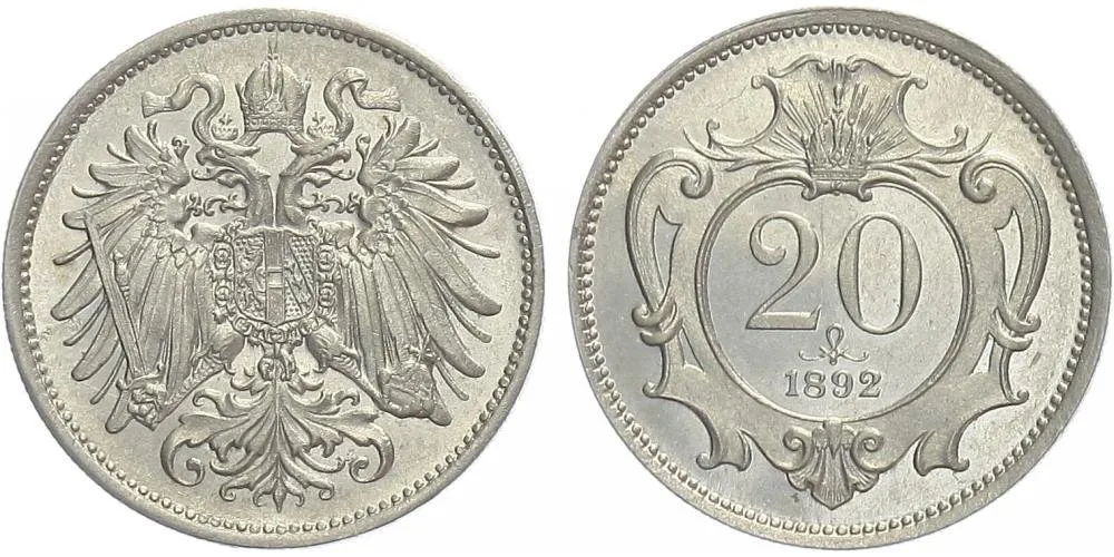 Korunová měna, 1892 - 1918 — 1