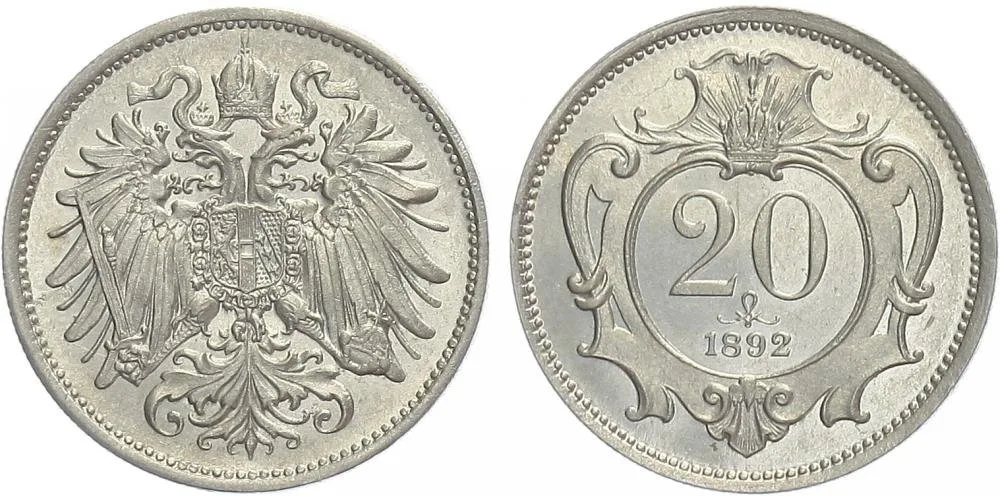 Korunová měna, 1892 - 1918 — 1