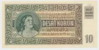 Slovensko, 10 Koruna 1939, 1x SPECIMEN nahoře, Hej.46a2.S1 - fotografie 2