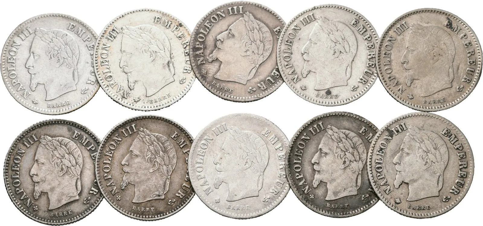 20 Centimes 1867 A, BB, Paříž a Strasbourg, KM.808, — 1