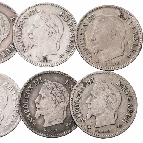 20 Centimes 1867 A, BB, Paříž a Strasbourg, KM.808,