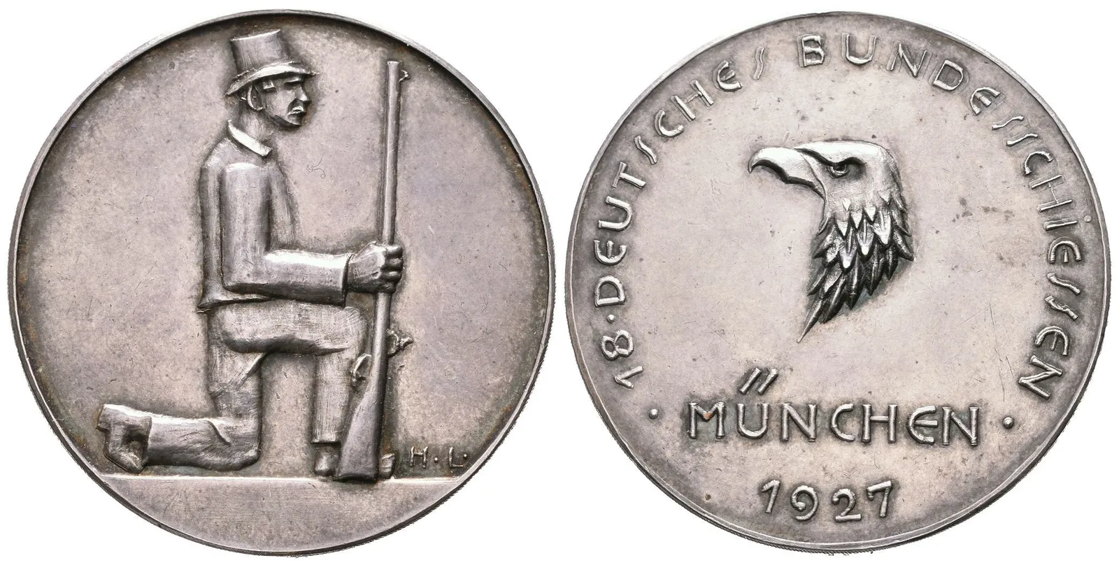 AR Medaile 1927 - 18. Německé spolkové střelby v Mnichově. — 1