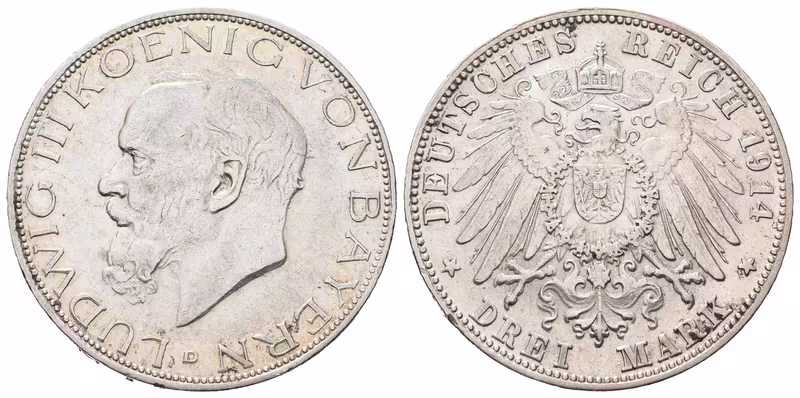 Bavorsko, 3 Marka 1914 D