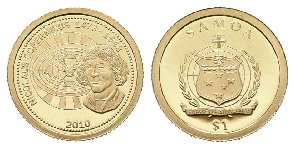 Samoa, 1 Dollar 2010 - Mikuláš Koperník