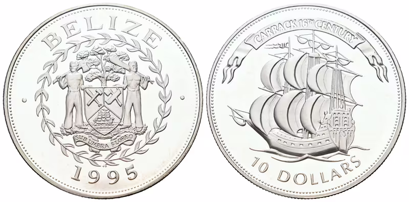 Belize, 10 Dollars 1995 - Carrack