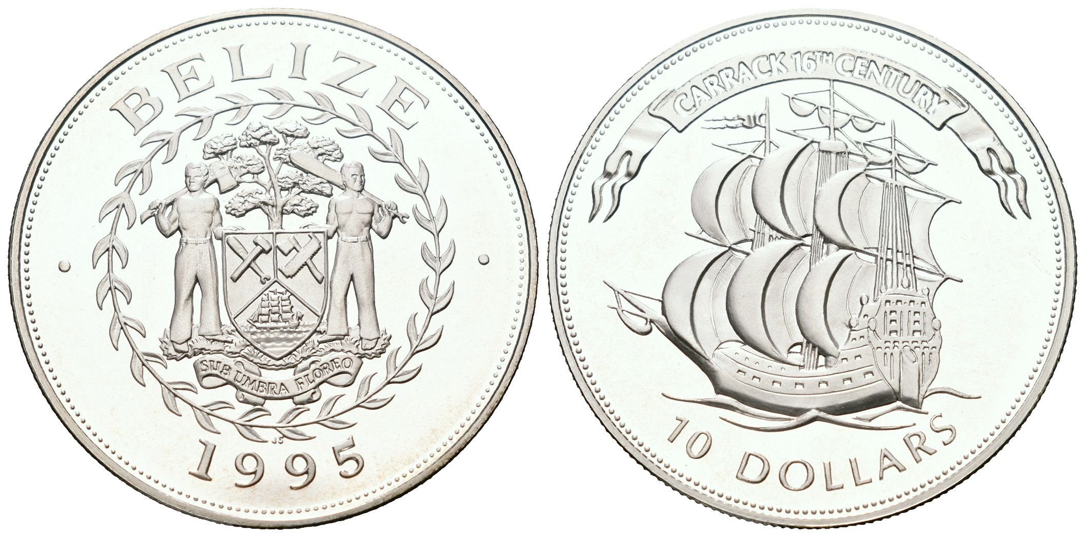 Belize, 10 Dollars 1995 - Carrack