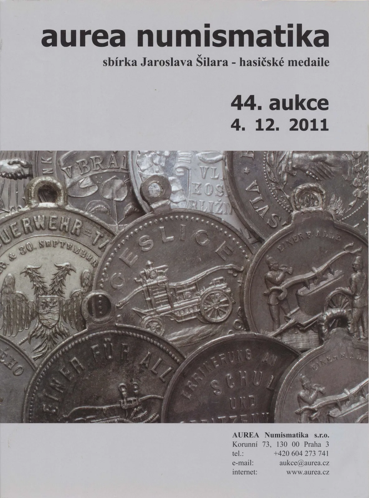 44. Aukce - sbírka Jaroslava Šilara - hasičské medaile