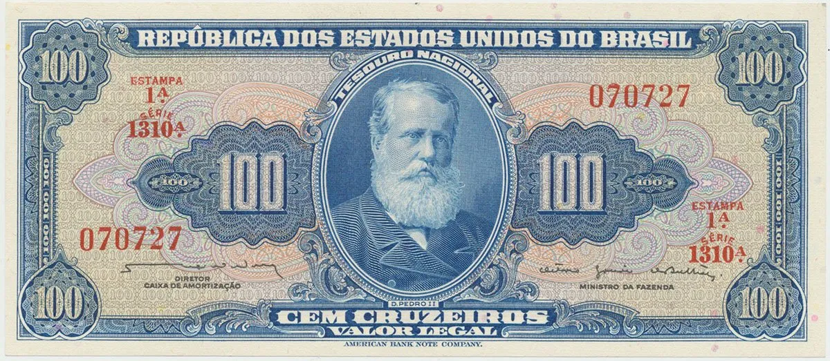 Brazílie, 100 Cruzeiros (1964), P.170b