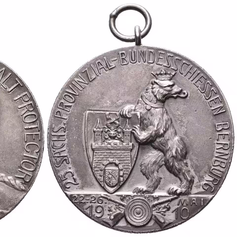 AR Medaile 1910 - 25. Saské provinční spolkové střelby v Bernburgu.