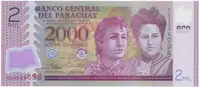 Paraguay, 2000 Guaranies 2017, plastová, P.228d