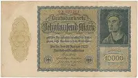 Německo, 10.000 Mark 1922, firemní 6-místný číslovač, Ro.69c