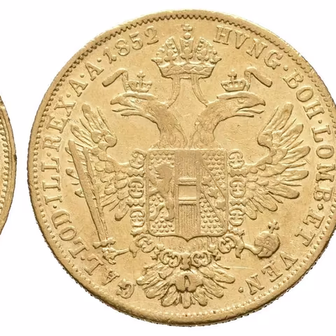 Dukát 1852 A, rysky a drobné hranky