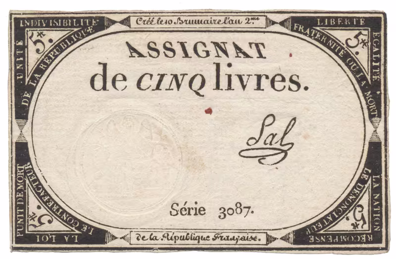 Francie, 5 Livres 1793, P.A76