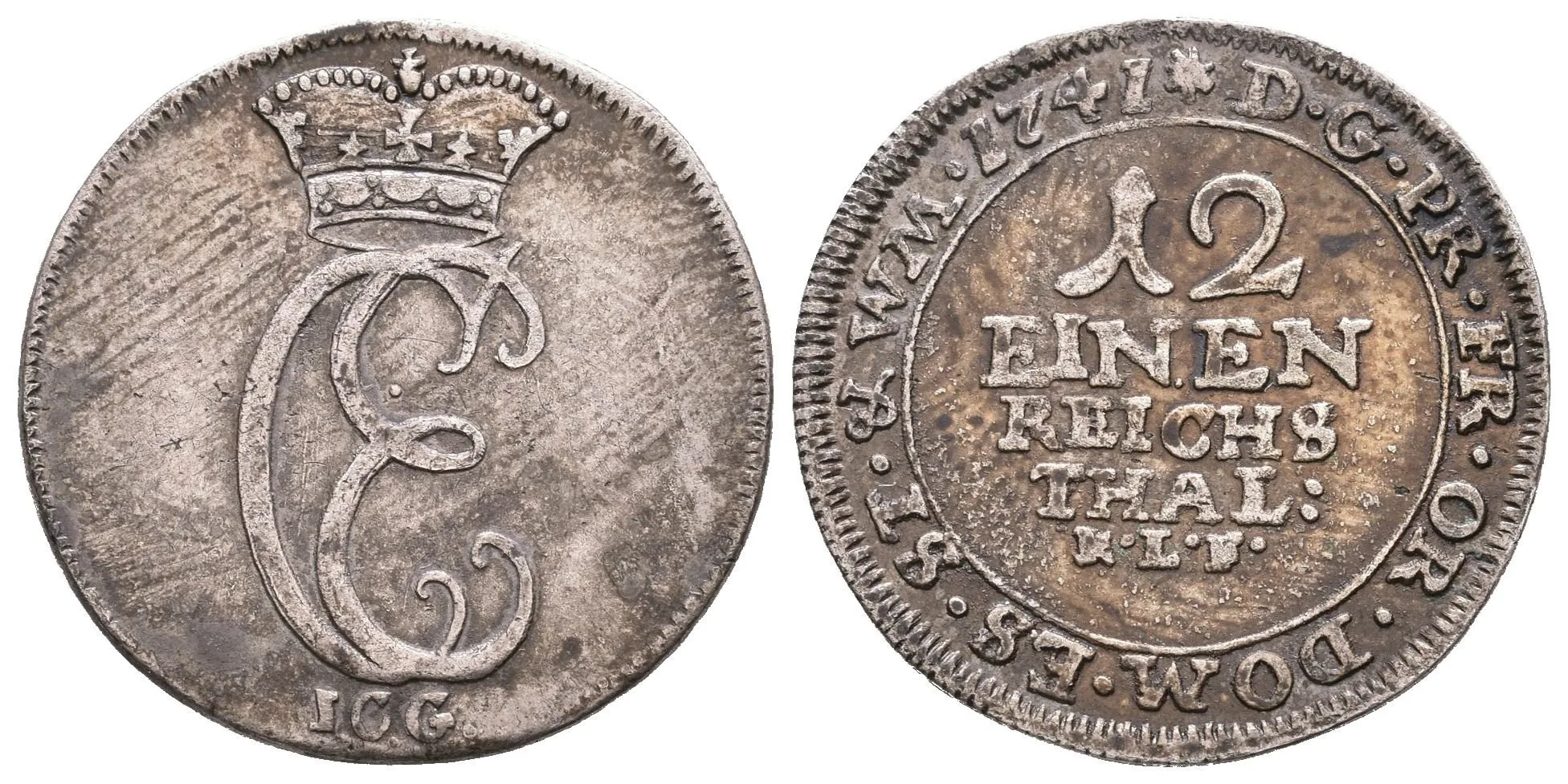 1/12 Tolar 1741 ICG, KM.185, velmi pěkná zachovalost, patina, pěkně vyražený, drobné rysky — 1