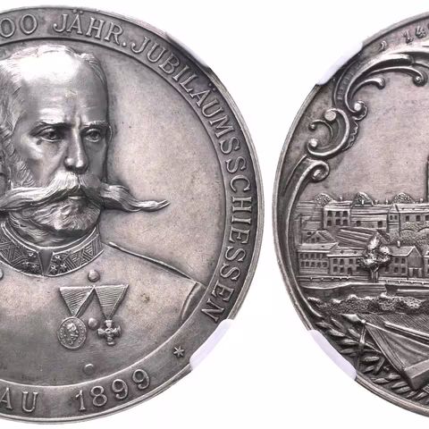AR Medaile 1899 (E. Friedrich) - VII. moravské zemské střelby a jubilejní střelby