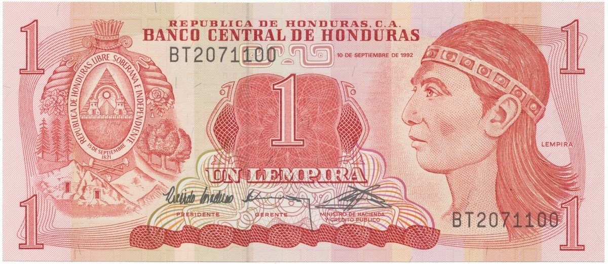 Honduras, 1 Lempira 1992, P.71