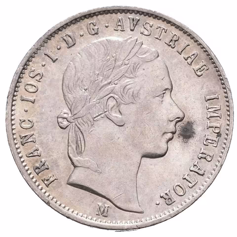 Lira 1853 M, krásná zachovalost, patina, zbytky lesku, skvrna na Av., drobné rysky a hranky_R!