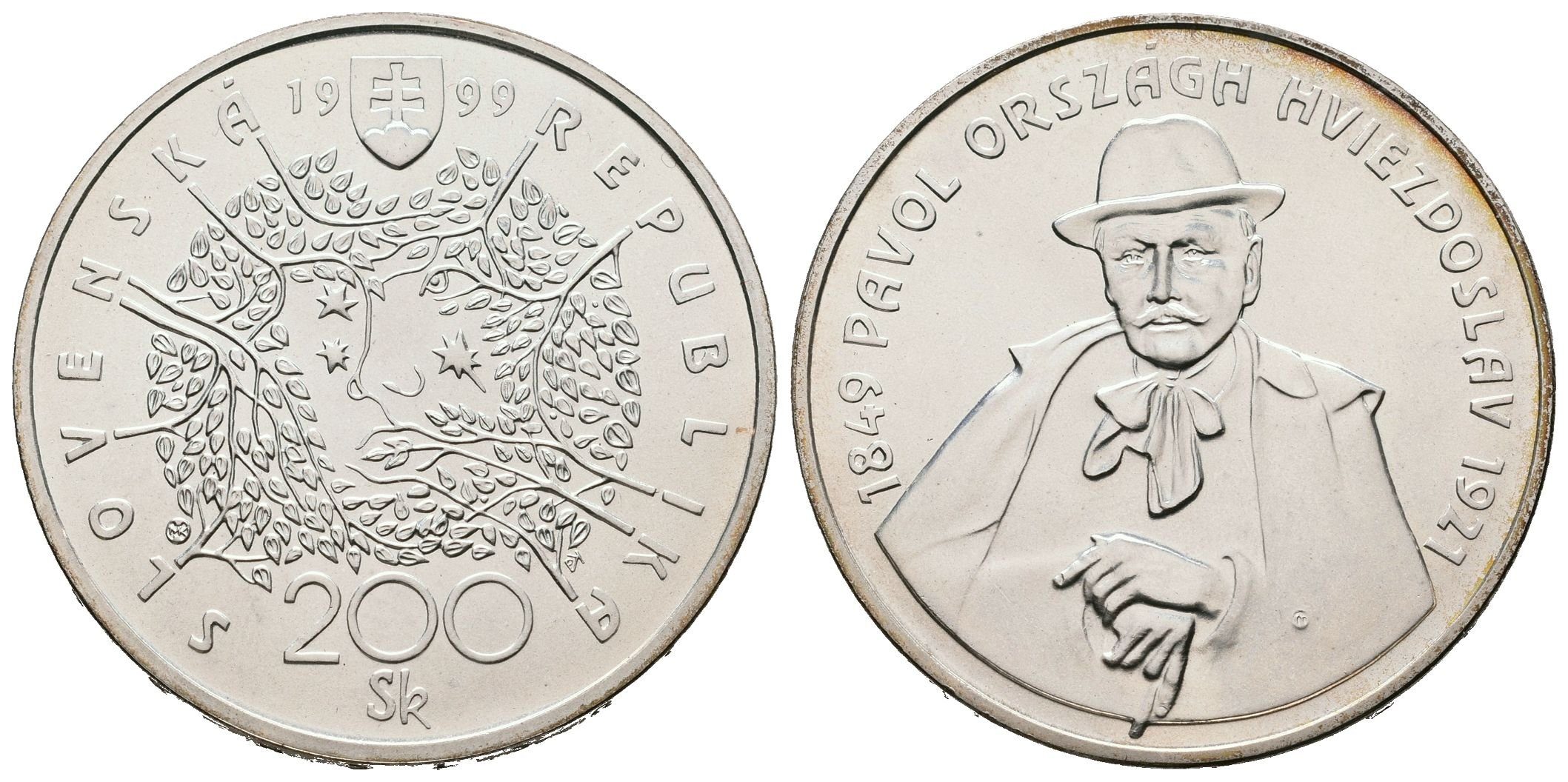 200 Sk 1999 - Pavol Országh Hviezdoslav, běžná kvalita