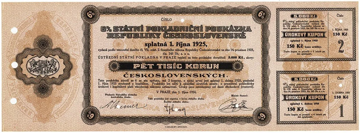 Státní pokladniční poukázky, 1919 - 1939 — 1