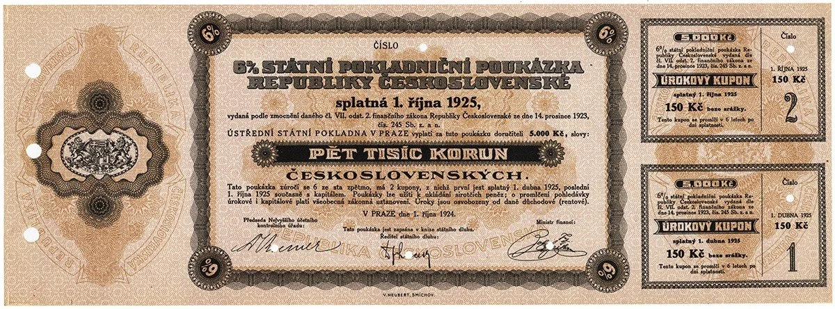 Státní pokladniční poukázky, 1919 - 1939 — 1
