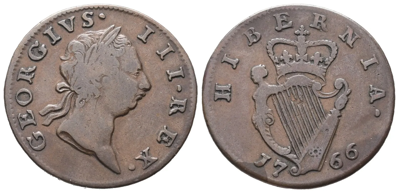 Velká Británie, 1/2 Penny 1766