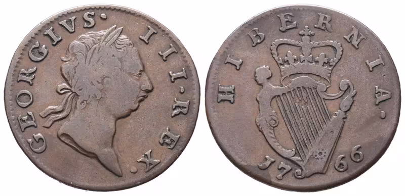 Velká Británie, 1/2 Penny 1766