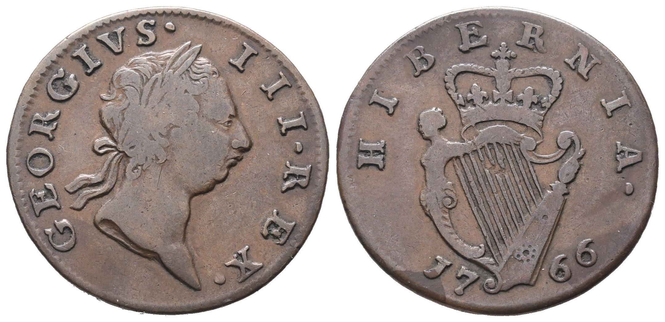 Velká Británie, 1/2 Penny 1766