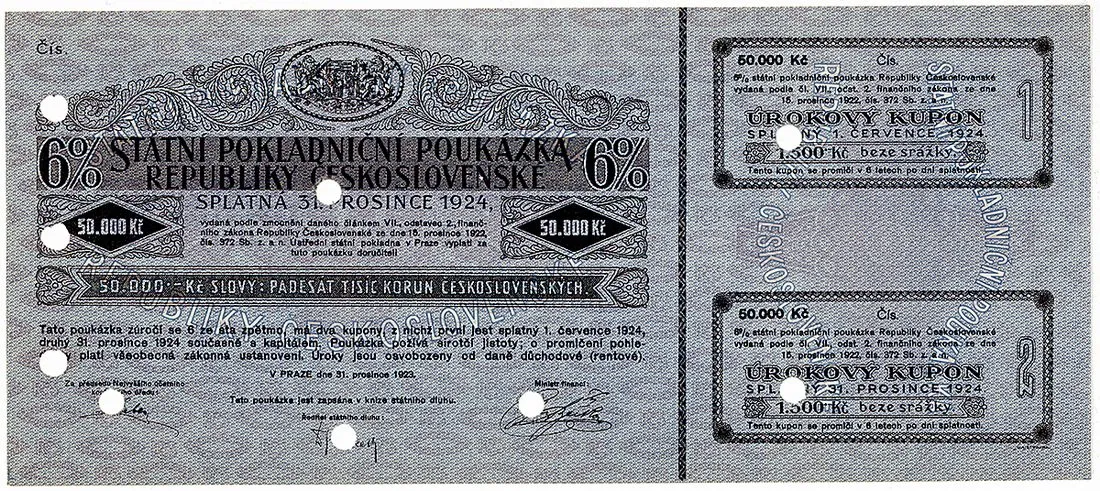 Státní pokladniční poukázky, 1919 - 1939 — 1