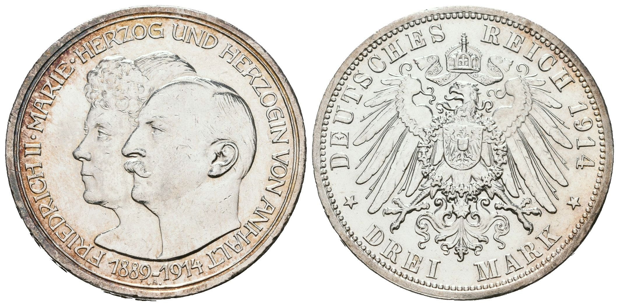 Anhalt, 3 Marka 1914 A - Pamětní