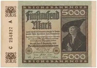 Německo, 5000 Mark 1922, Ro.80a