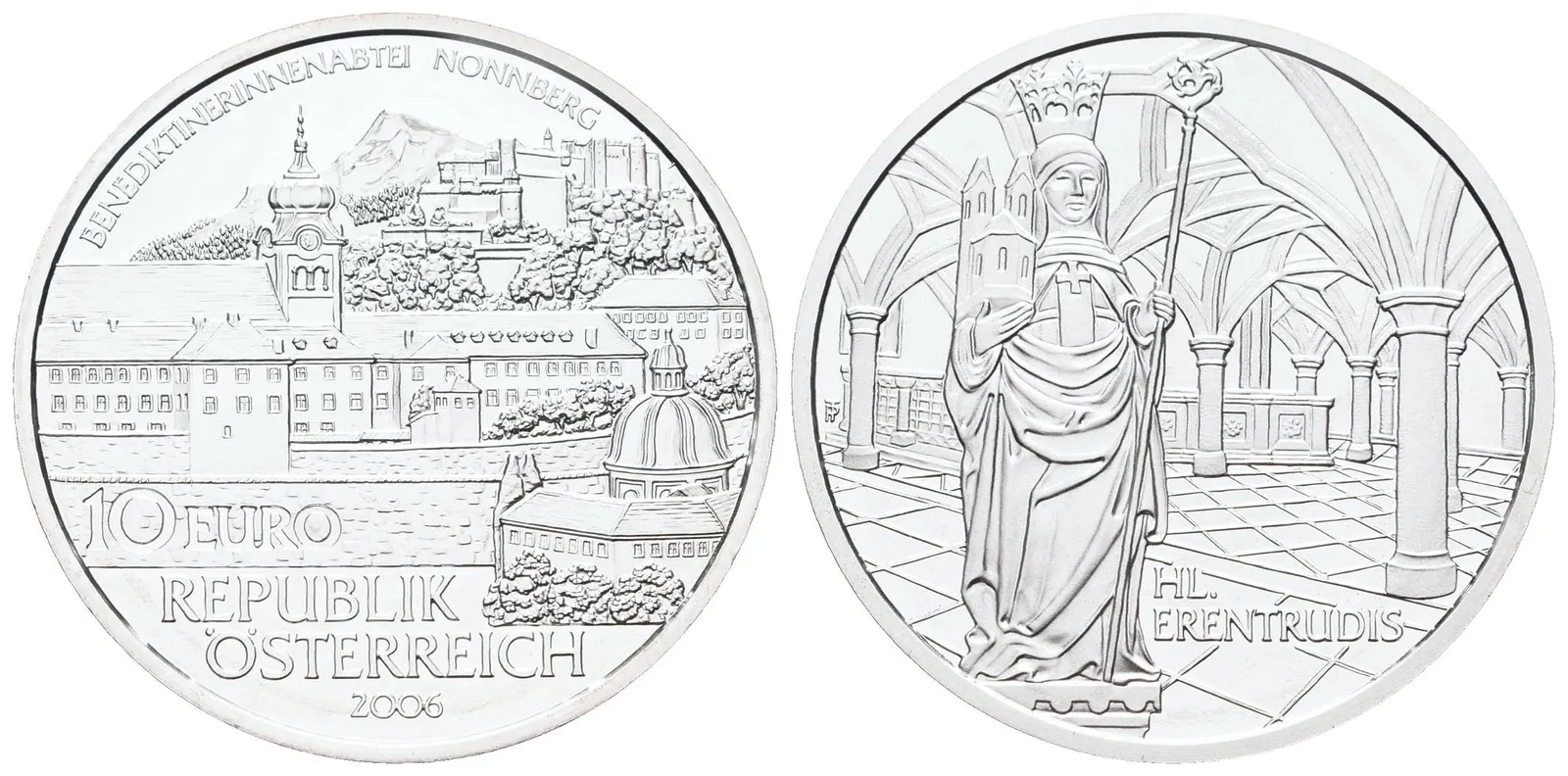 Rakousko, 10 Euro 2006 - Klášter Nonnberg