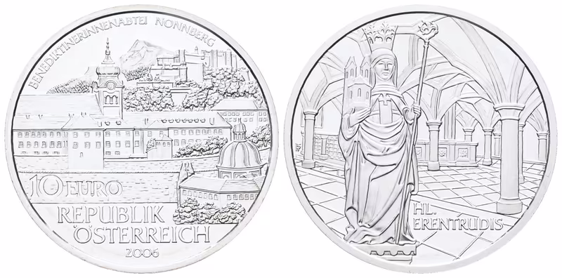 Rakousko, 10 Euro 2006 - Klášter Nonnberg