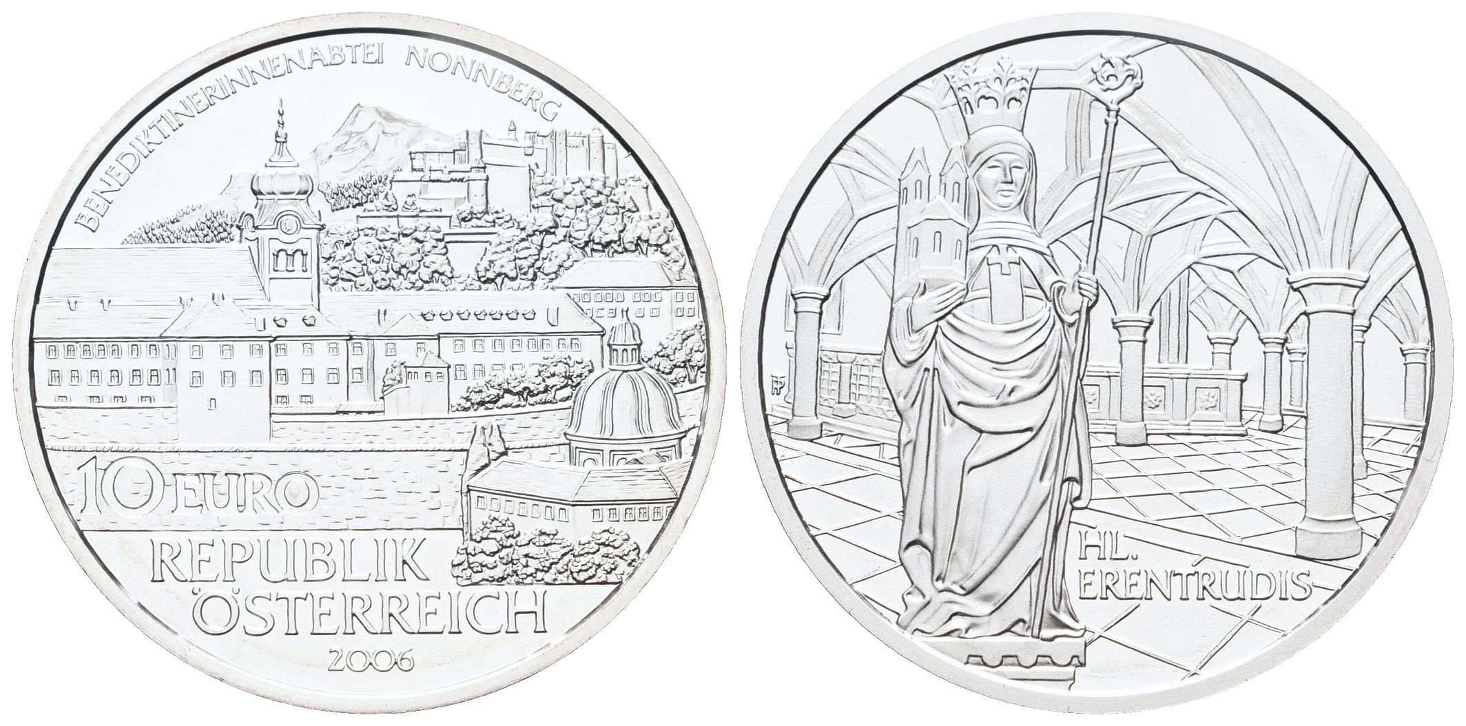 Rakousko, 10 Euro 2006 - Klášter Nonnberg