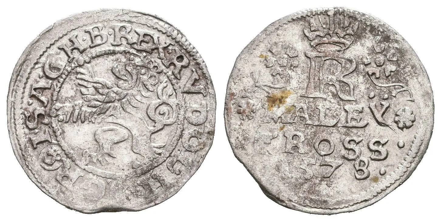 Malý groš 1578, České Budějovice-Gebhart, HN.2b (opis 7c), patina, ned., — 1