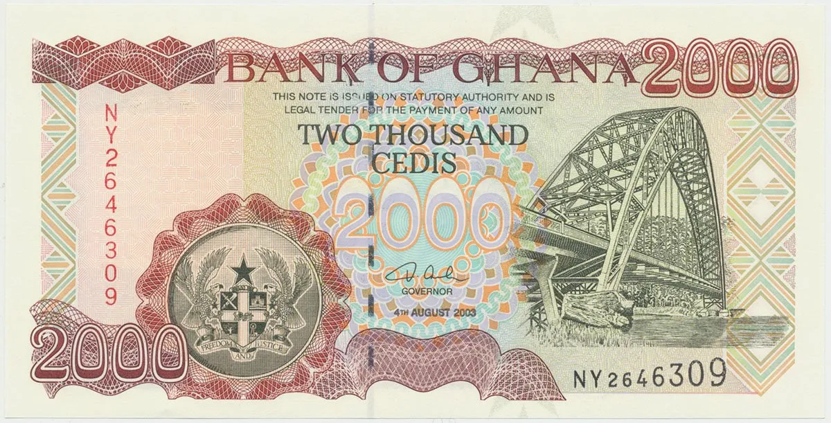 Ghana, 2000 Cedis 2003, P.33h