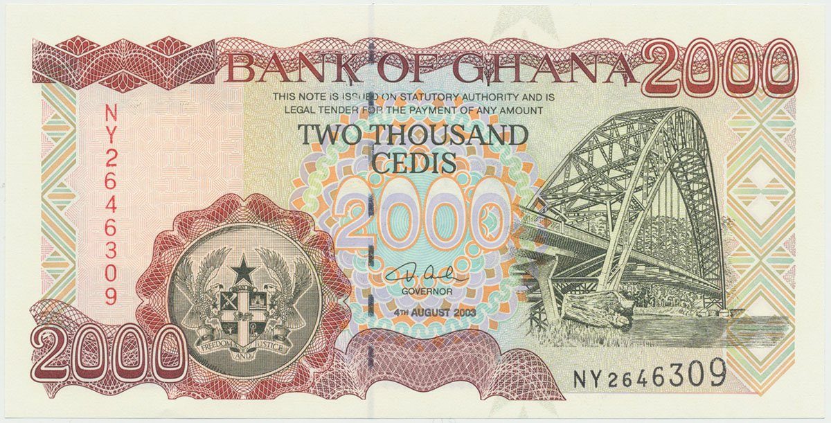 Ghana, 2000 Cedis 2003, P.33h