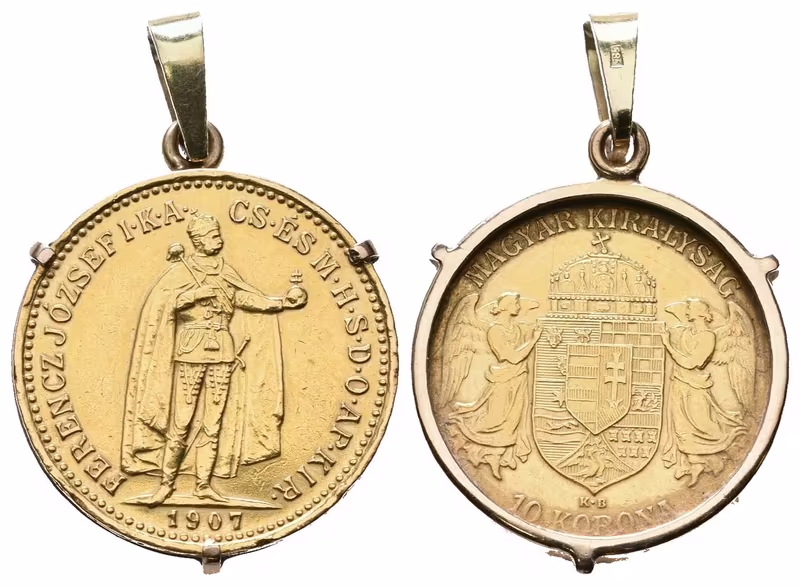 10 Koruna 1907 KB - přívěsek