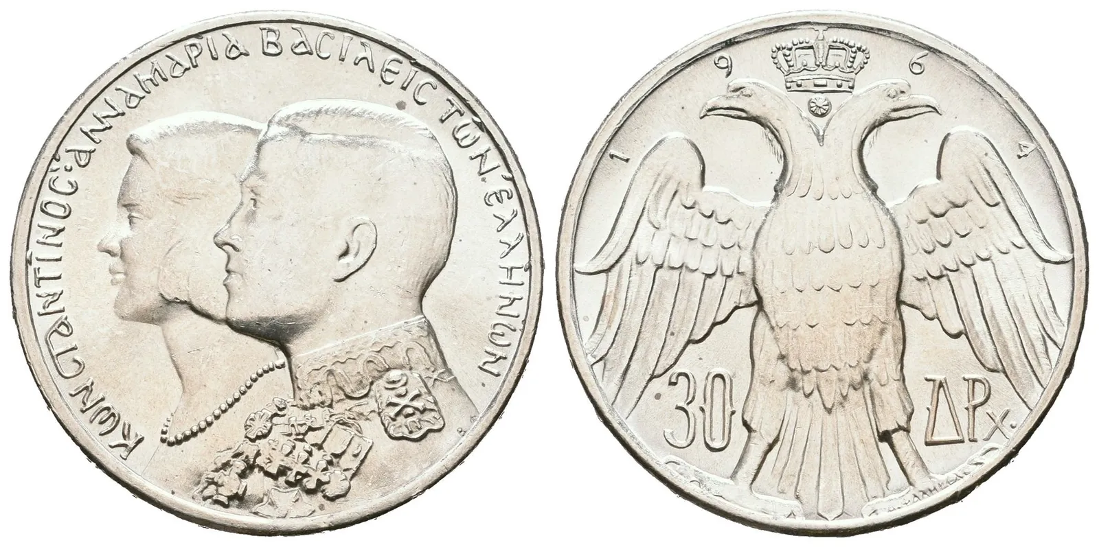 Řecko, 30 Drachma 1964