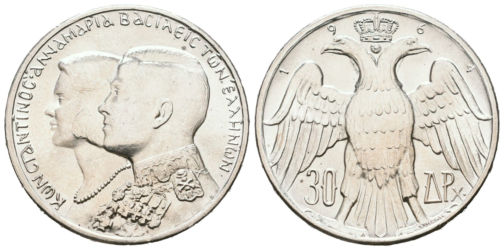 Řecko, 30 Drachma 1964