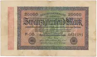 Německo, 20000 Mark 1923, Ro.84f