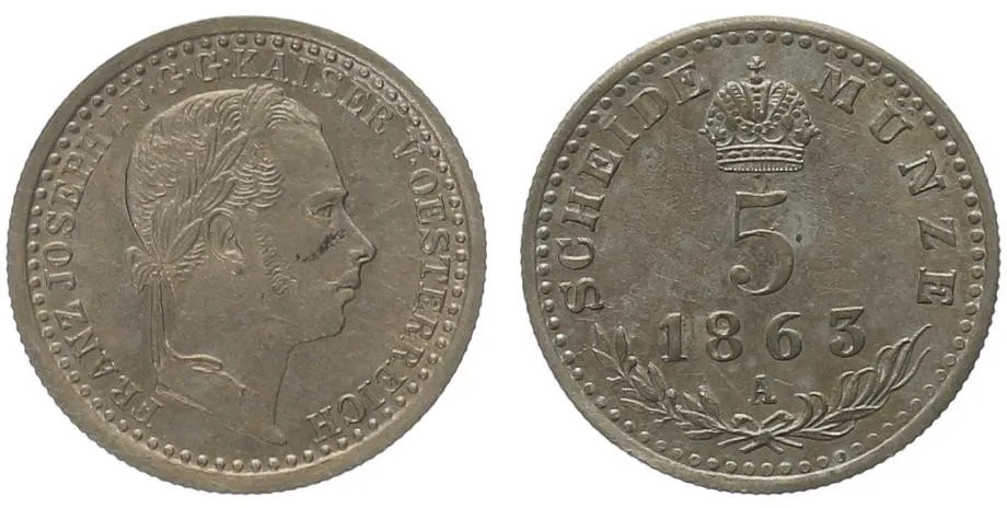 Rakouská a spolková měna, 1857 - 1892 — 1