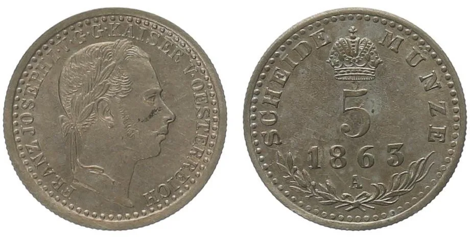 Rakouská a spolková měna, 1857 - 1892 — 1