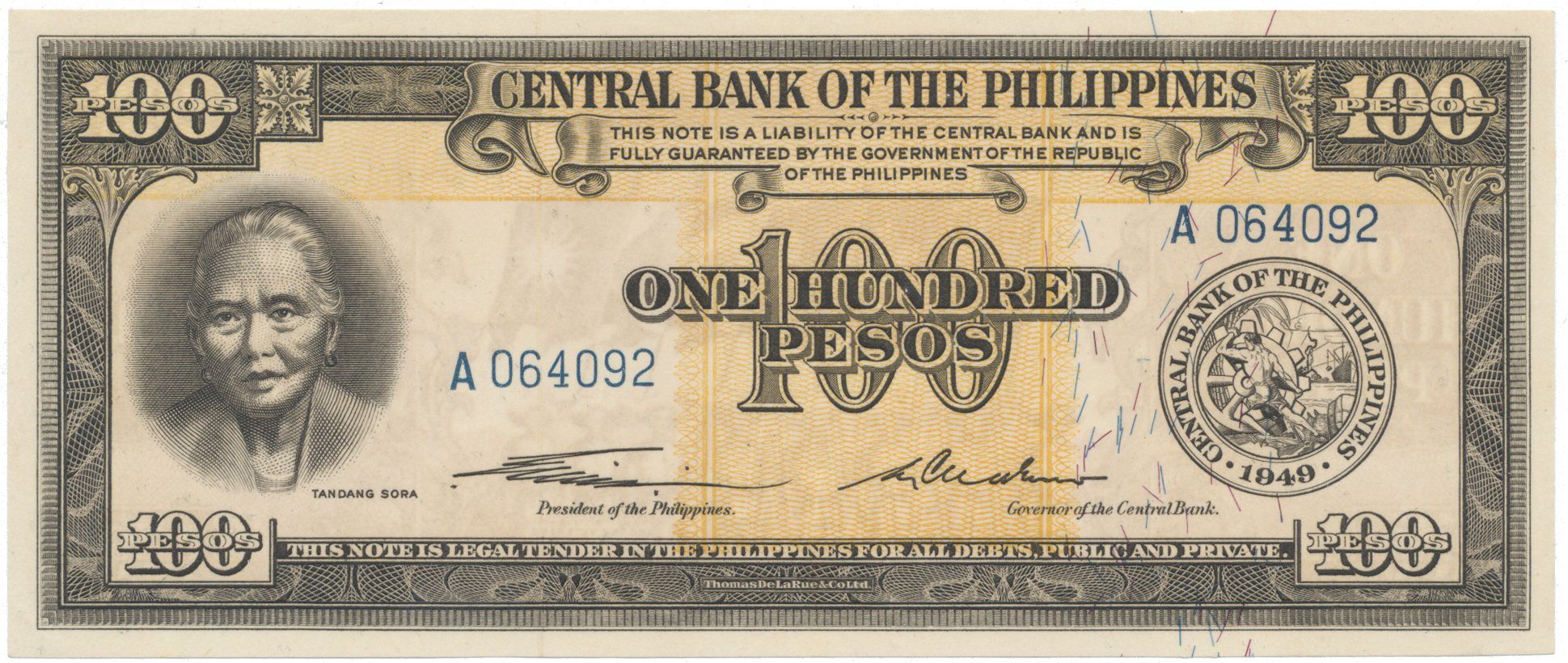 Filipíny, 100 Pesos (1949), P.139