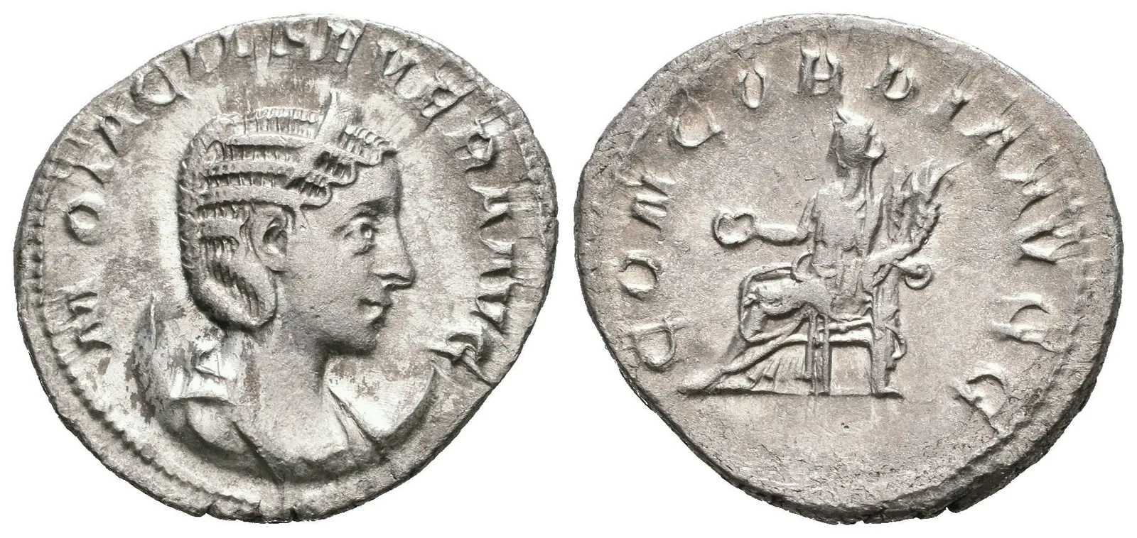 Antoninian, 246 - 248, Rv: CONCORDIA AVGG, sedící Concordia zleva drží pateru — 1