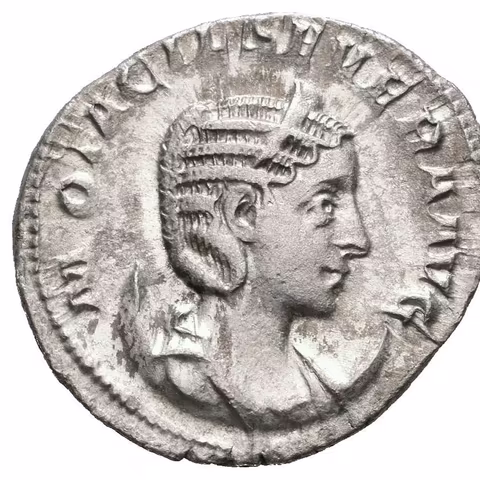 Antoninian, 246 - 248, Rv: CONCORDIA AVGG, sedící Concordia zleva drží pateru